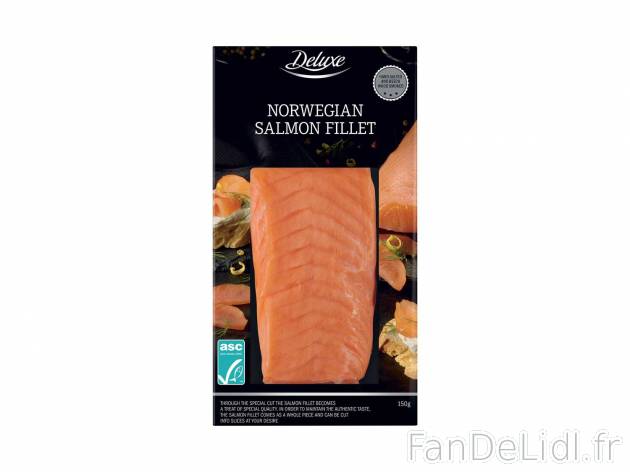 Filet de saumon de Norvège ASC , le prix 5.79 € 

Caractéristiques

- Transformé ...