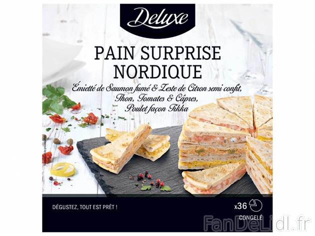 Pain surprise nordique , le prix 8.99 &#8364; 
- Assortiment : &eacute;miett&eacute; ...