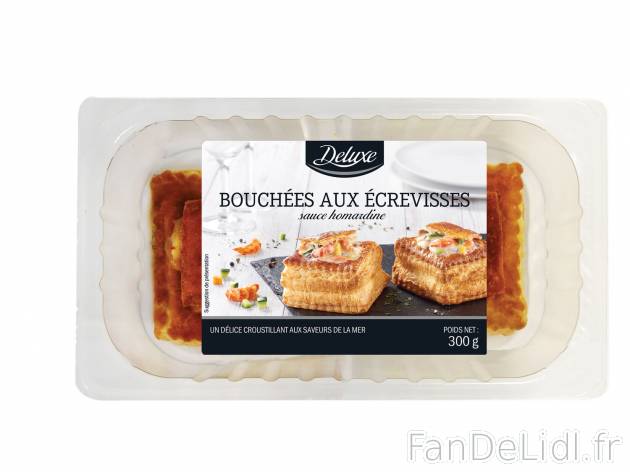 Bouchées aux écrevisses sauce homardine , le prix 3.99 &#8364; 

Caractéristiques

- ...