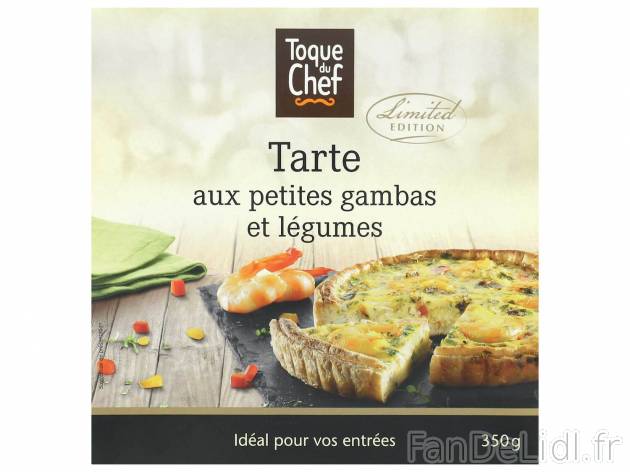 Tarte aux petites gambas et légumes , le prix 2.99 &#8364; 

Caractéristiques

- ...