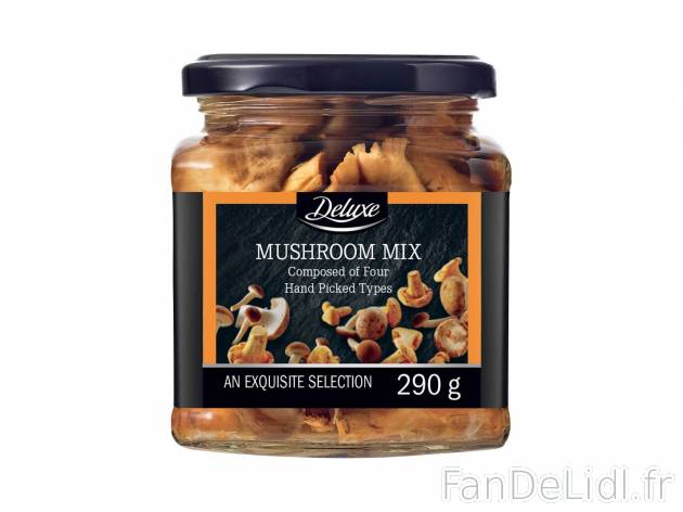 Champignons , le prix 2.29 &#8364; 
- Au choix : chanterelles taille moyenne, ...