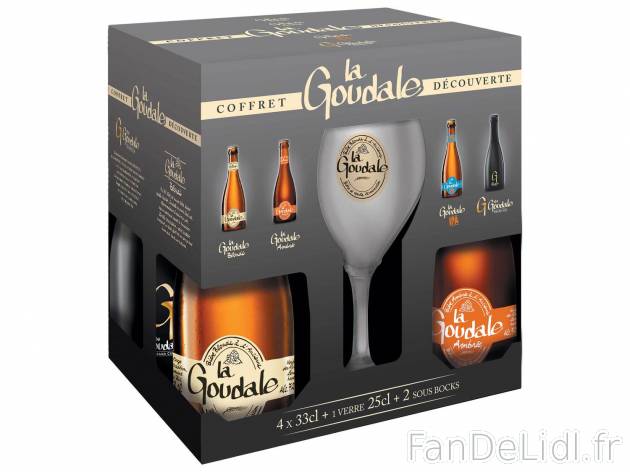 Coffret Goudale 4 bouteilles + 1 verre , le prix 9.99 &#8364;