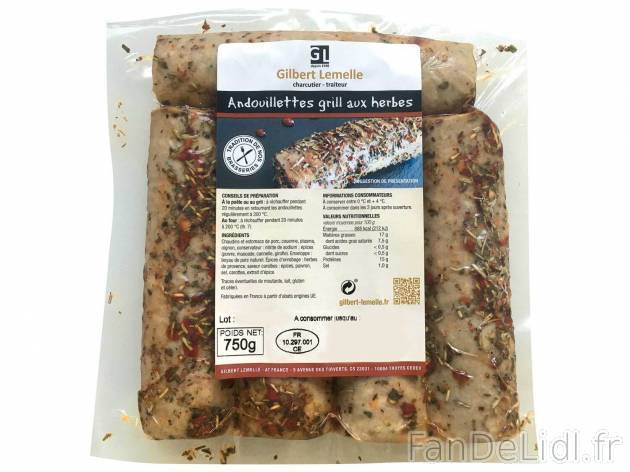 Andouillette pur porc aux herbes , le prix 5.89 € 

Caractéristiques

- Rayon ...