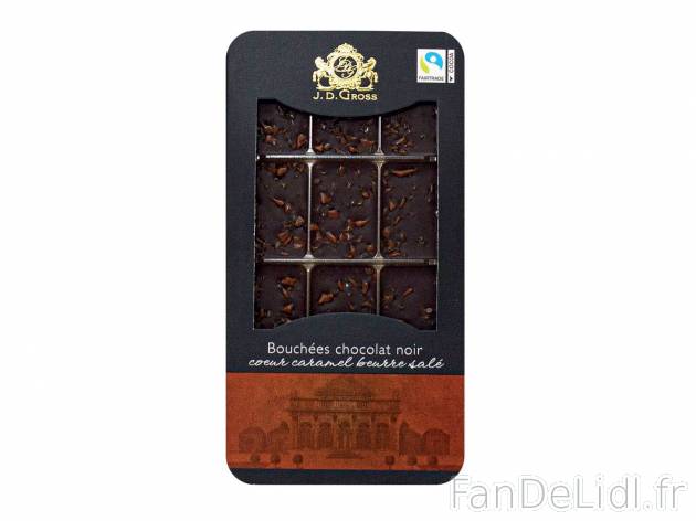 Chocolat en bouchées , le prix 1.89 &#8364; 
- Au choix : chocolat lait-pralin&eacute;, ...