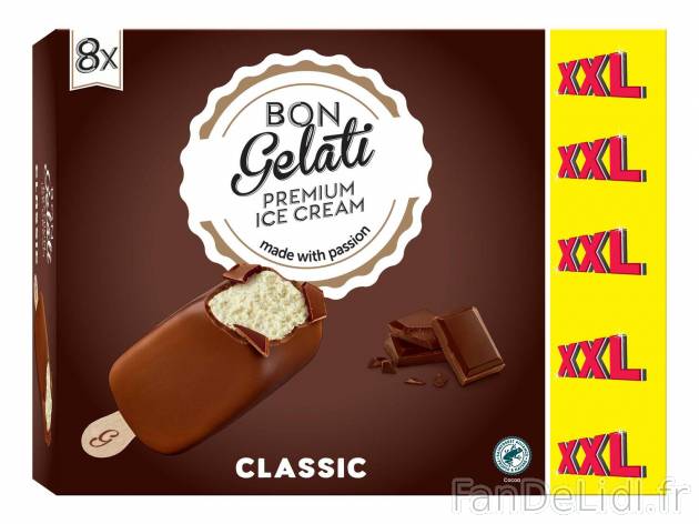 8 bâtonnets chocolat vanille , le prix 2.59 &#8364; 

Caractéristiques

- ...