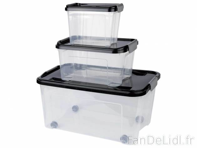 Set de boîtes , le prix 13.99 € 
- SET DE 3 :
- S : env. 4,6 L
- M : env. ...