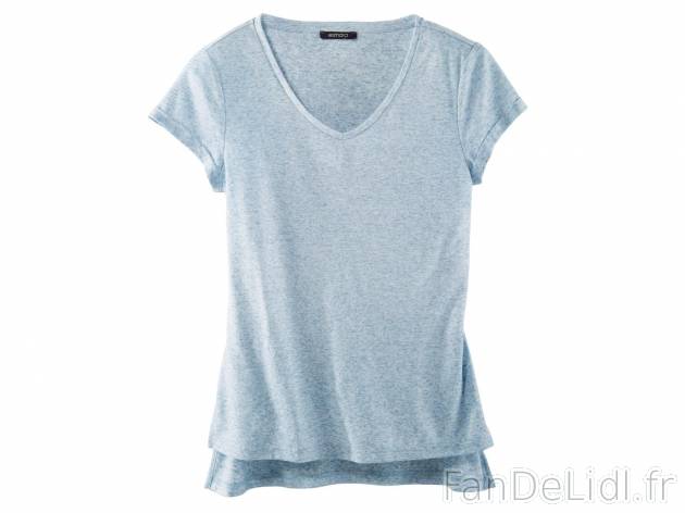 T-shirt femme , prezzo 5.99 € per L&apos;unité au choix 
- Ex. : 85 % polyester ...