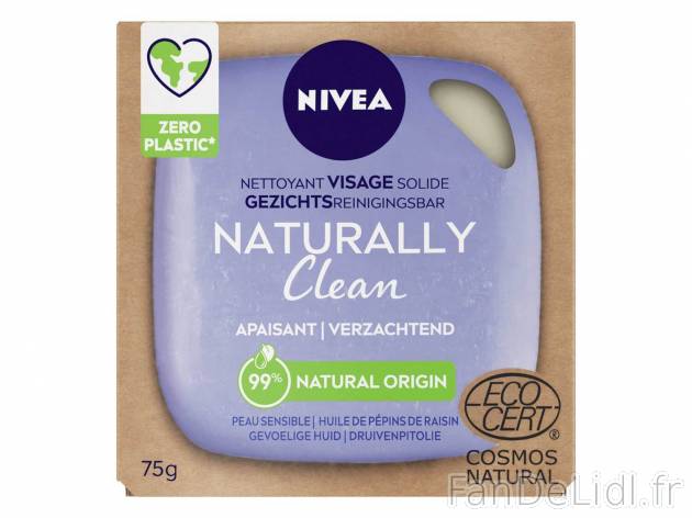 Nivea Naturally Clean savon solide , le prix 3.50 €  
-  Variétés au choix
