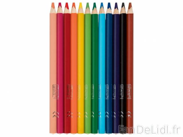 Maxi-crayons de couleur , le prix 1.43 &#8364; 
- Lot de 12
- En bois certifi&eacute; ...