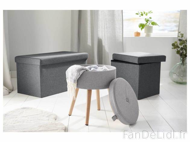 Tabouret , le prix 19.99 € 
- Env. 36 x 45 cm (Ø x h)
- 110 kg max.
- Pratique ...