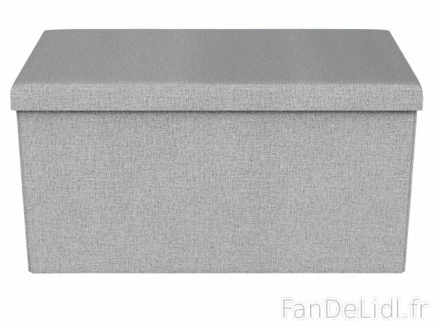 Banc-coffre , le prix 17.99 € 
- Env. 78 x 40 x 40 cm
- Env. 96 L
- 110 kg ...