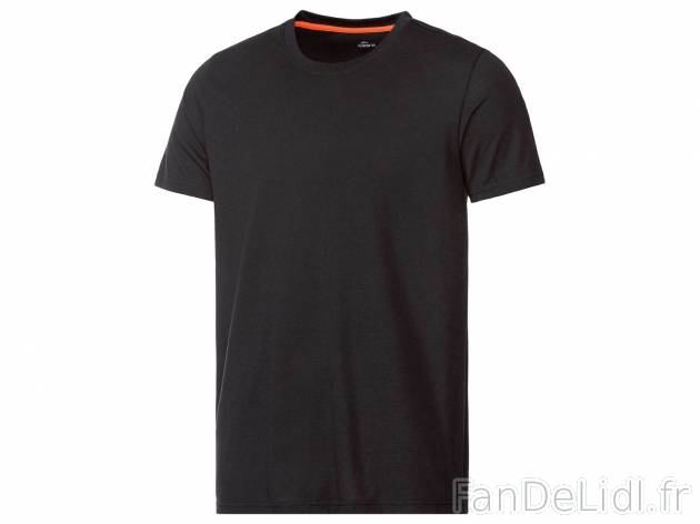 T-shirt technique , le prix 4.99 € 
- Du S au XL selon modèle
- Ex. 85 % polyester ...