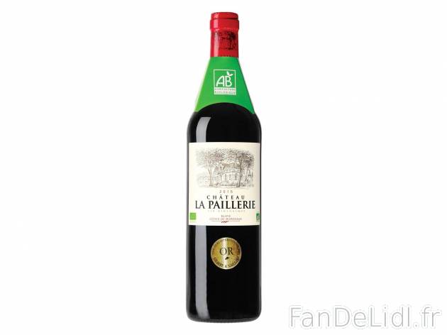 Blaye Côtes de Bordeaux Bio Château La Paillerie 2015 AOC1 , prezzo 4.29 &#8364; ...