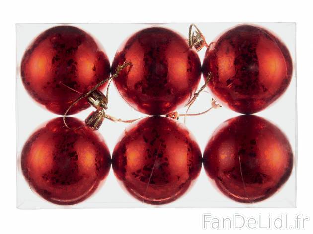 Boules de Noël , le prix 2.49 &#8364; 
- Set de 6
Caractéristiques

- Garantie ...