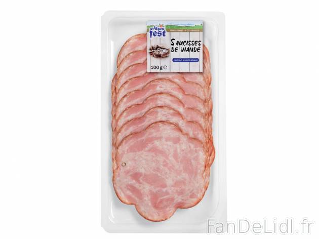 Saucisse de viande en tranches ou carré de porc cuit1 , prezzo 1.59 € per 100 ...