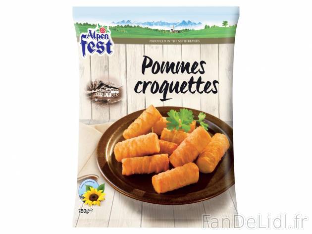 Pommes croquettes ou rösti1 , prezzo 1.49 € per 750 g au choix 
    