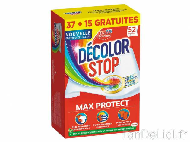 Decolor Stop max protect , le prix 5.95 &#8364;  
-  37 lingettes + 15 OFFERTES