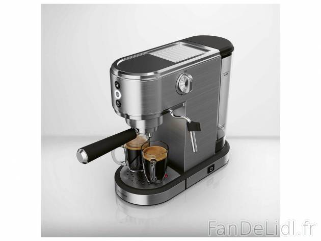 Machine à espresso Slim , le prix 99.00 € 
- 1 350 W
- Env. 32,5 x 14,5 x 29,5 ...