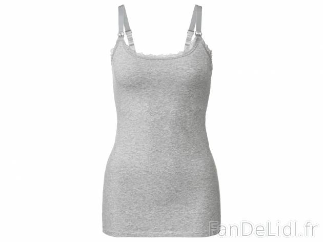 Débardeurs dallaitement en coton bio , le prix 12.99 &#8364; 
- Du S au XL ...