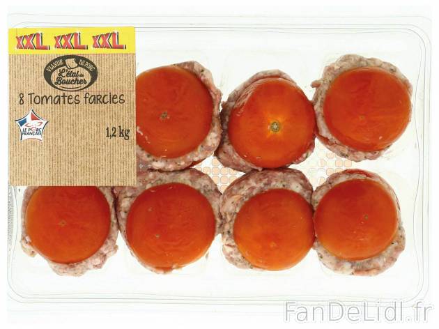 8 tomates farcies , le prix 6.29 &#8364; 

Caractéristiques

- Transformé ...