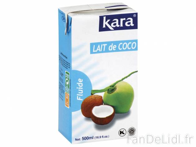Kara lait de coco , le prix 1.86 &#8364; 
- Le produit de 500 ml : 2,65 &euro; ...