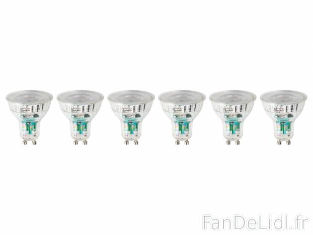 Ampoules LED , le prix 7.99 &#8364; 
- Au choix :
- GU10, 5,5 W, 350 lm
- E27, ...