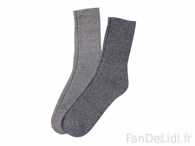 2 paires de chaussettes , prezzo 2.49 € per Le lot au choix 
- Ex. : 79 % coton, ...