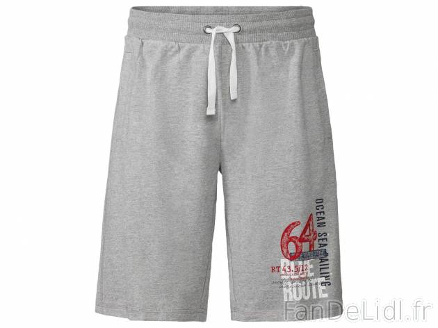 Short molletonné , le prix 6.99 € 
- Du S au XL selon modèle
- Ex. 55 % coton ...