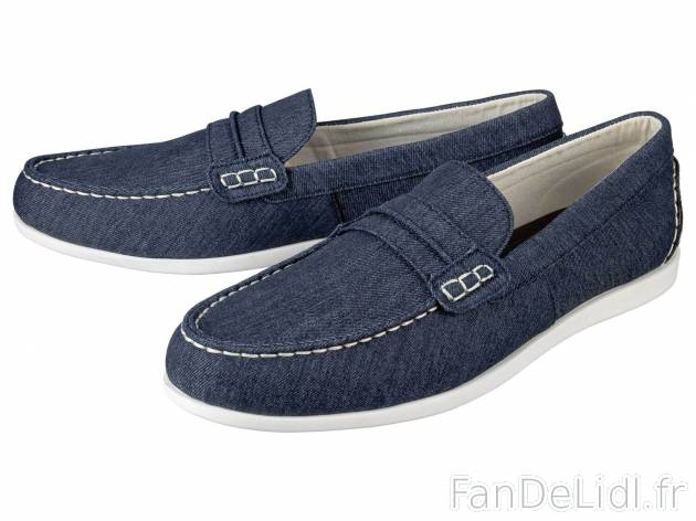 Mocassins , le prix 11.99 € 
- Du 41 au 45 selon modèle
- Ex. dessus textile ...