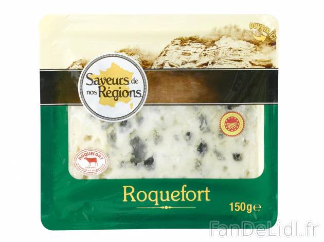 Roquefort AOP1 , prezzo 1.75 € per 150 g 
- Disponible toute l&apos;année ...