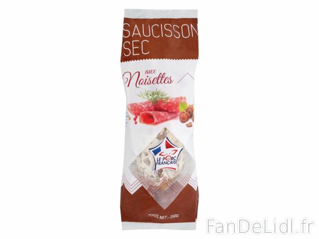 Saucisson sec aux noisettes1 , prezzo 2.79 € per 250 g 
- Qualité supérieure
- ...