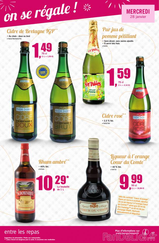 Pour célébrer avec la famille ou des amis: Cidre de Bretagne IGP, Pur jus de pomme ...