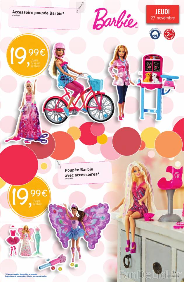 Barbie c&#039;est un rêve de chaque fille. Lidl offre accessoire poupée Barbie ...