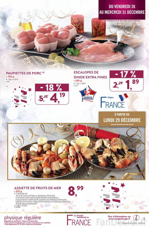 Viande et fruits de mer dans Lidl: paupiettes de porc, escalopes de dinde extra ...