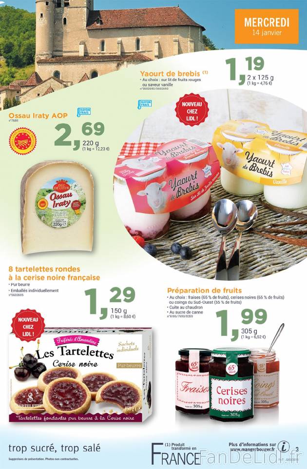 Produits laitiers et fromages: Ossau Iraty AOP, yaourt de brebis, 8 tartelettes ...
