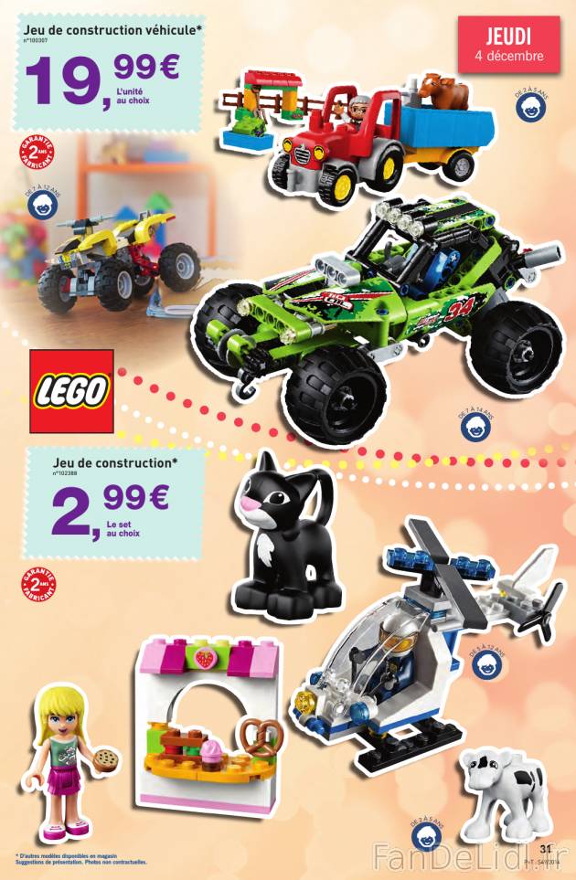 Cadeaux pour garçons: jeu de construction véhicule (Lego), jeu de construction ...