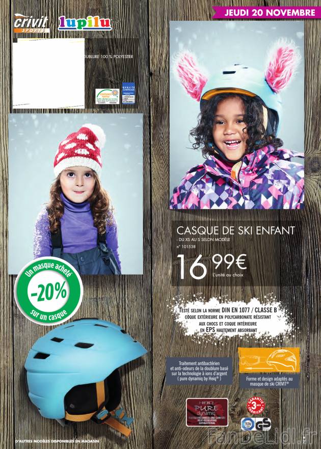 L&#039;hiver doit etre chic! Lidl nous offre casque de ski pour enfant du XS ...