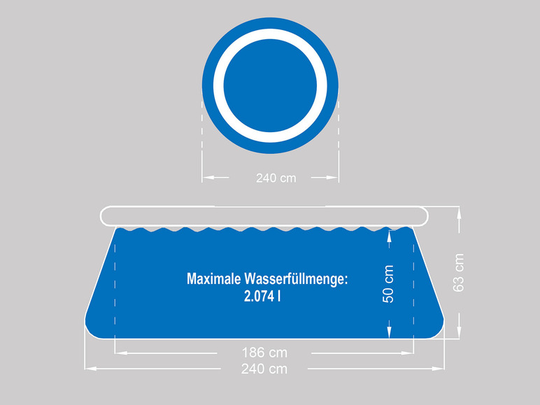 CRIVIT Piscine Quick-up avec pompe de Crivit, prezzo 64.99 EUR