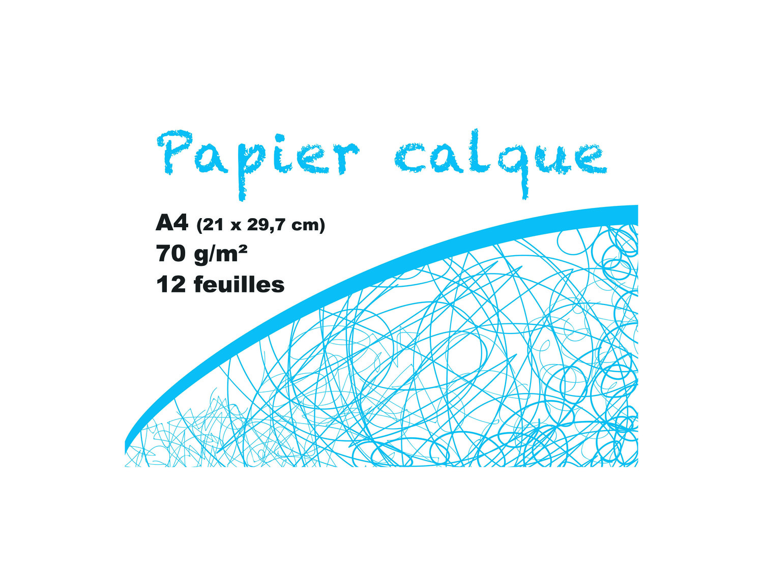 Pochette 12 feuilles papier dessin blanc, calque ou millimétré , le prix 0.79 ...