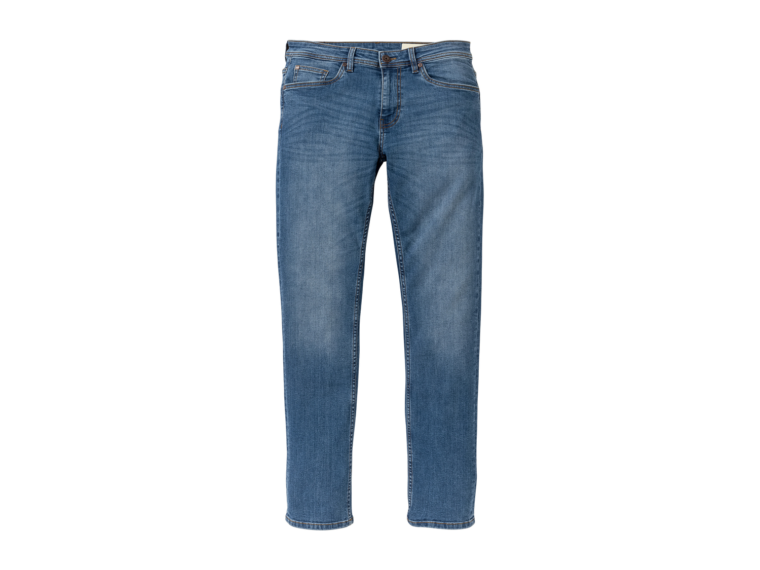Jeans « slim fit » Livergy , le prix 11.99 € 
- Ex. 98 % coton et 2 % élasthanne ...