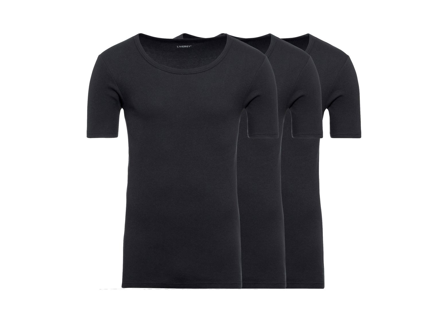 T-shirts homme , le prix 9.99 € 
- 100 % coton
- Lot de 3
- Col rond ou col ...