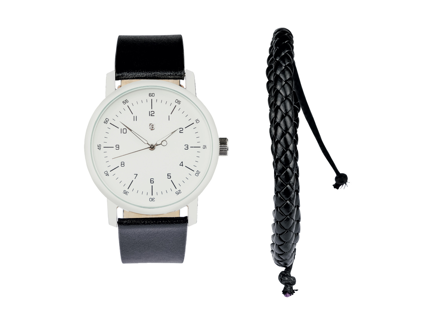 Parure montre et bracelet homme , le prix 9.99 € 
- Set de 2 : montre avec bracelet ...
