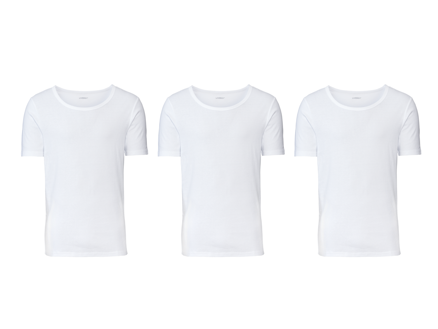 T-shirts homme , le prix 9.99 € 
- 100 % coton
- Col rond ou col V
- Lot de ...
