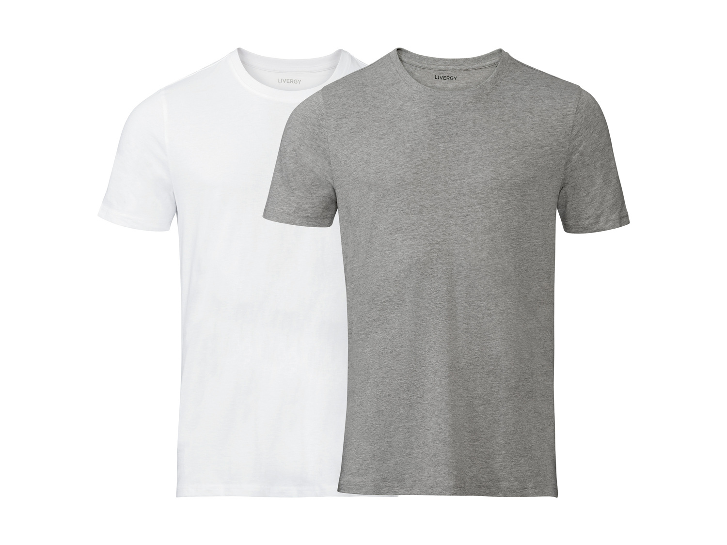 T-shirts , le prix 5.99 € 
- Ex. 100 % coton et gris 90 % coton et 10 % viscose ...