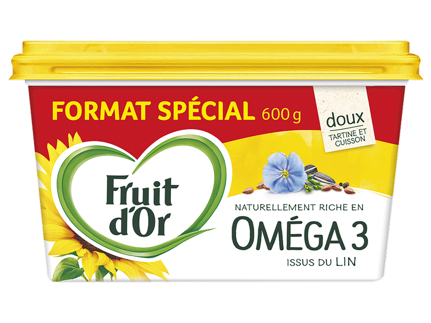 Fruit d’Or margarine Oméga 3 , le prix 1.44 € 
- Au choix : demi-sel ou doux
Caractéristiques

- ...
