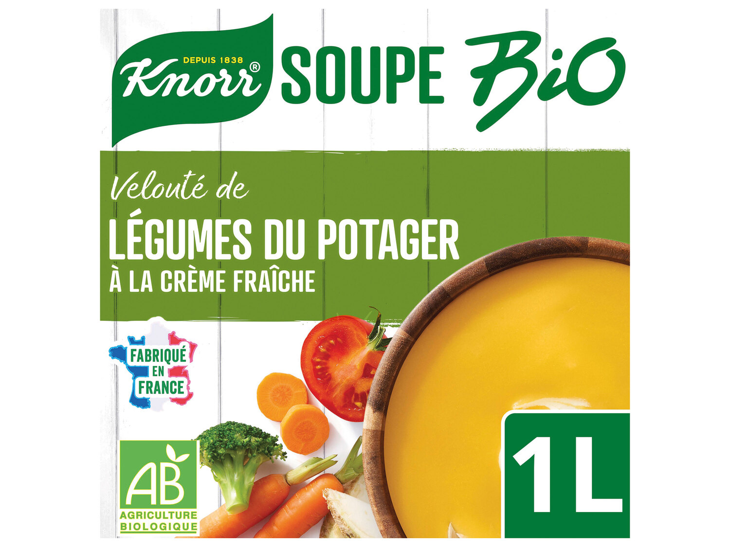 Knorr mouliné ou velouté Bio , le prix 1.97 € 
- La brique de 1 L : 2,82 € ...