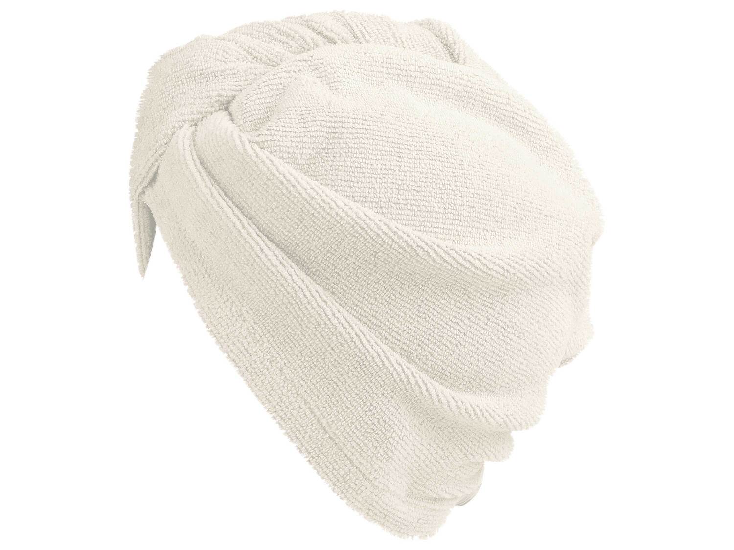 Serviette turban avec bouton , le prix 1.99 &#8364; 
- Ex. 90 % polyester et ...