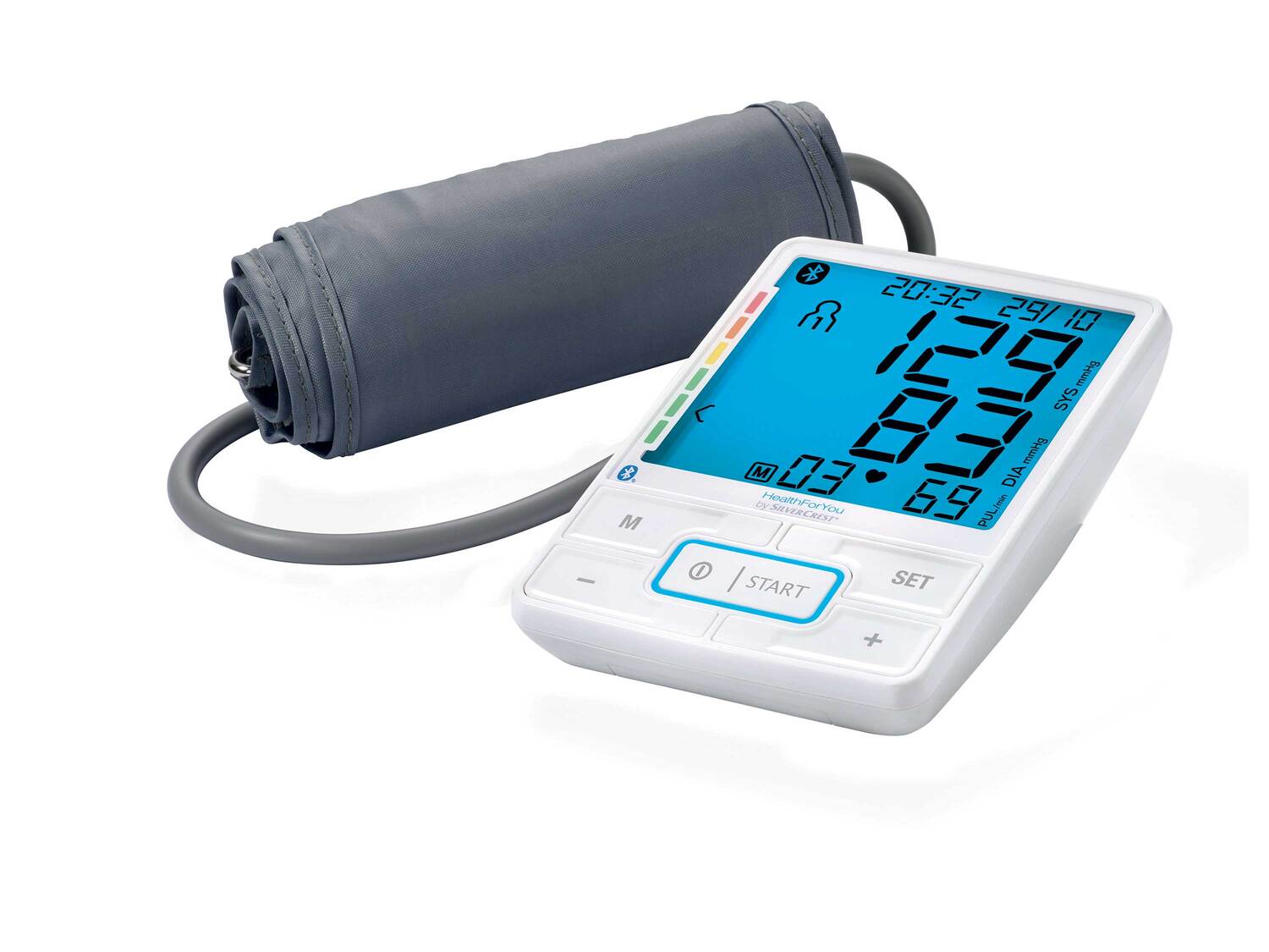 Tensiomètre de bras HealthForYou, Silvercrest, le prix 26.99 € 
- Fonction Bluetooth® ...