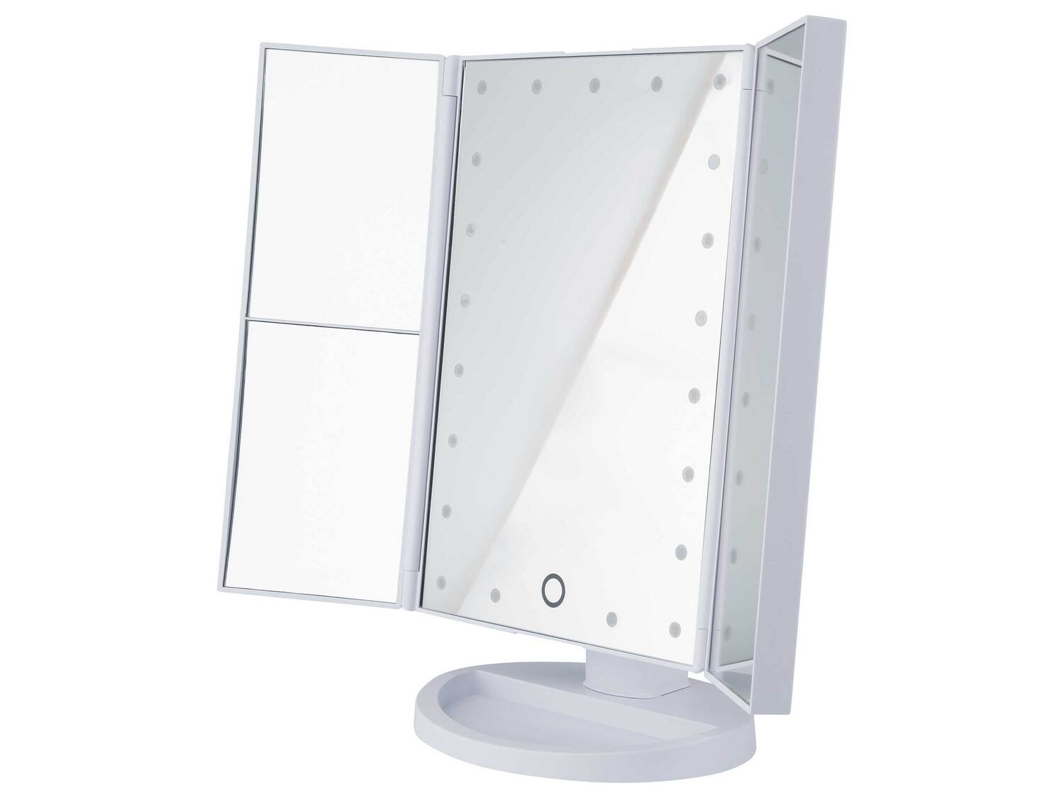 Miroir cosmétique LED , le prix 14.99 € 
- Surface du miroir : gauche (x2/x5) ...