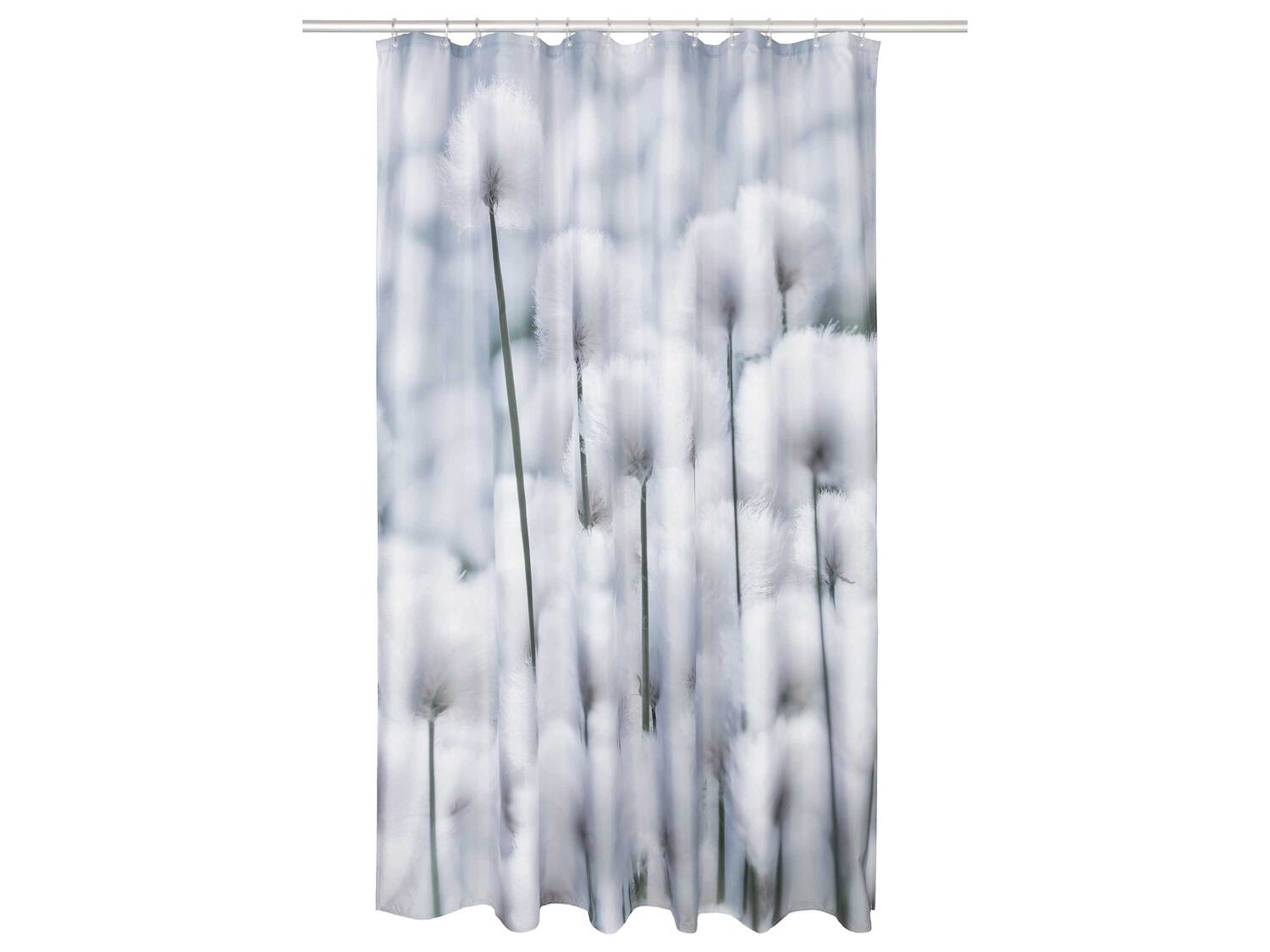 Rideau de douche , le prix 5.99 € 
- Env. 180 x 200 cm
- Ex. 100 % polyester
- ...